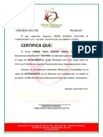 CERTIFICADO DE Nutricio