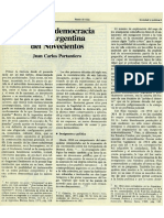 PORTANTIERO, J. C., Nación y Democracia en La Argentina Del Novecientos, 1981