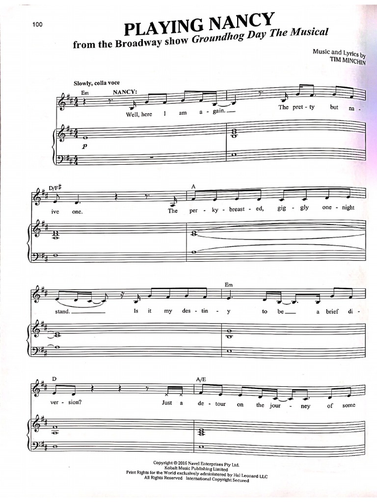 Playing Nancy - Groundhog Day | PDF