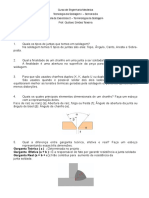 Lista 2 - Tec - Soldagem 1