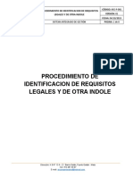 Hse-P-001 Procedimiento de Identificacion de Requisitos Legales y de Otra Indole