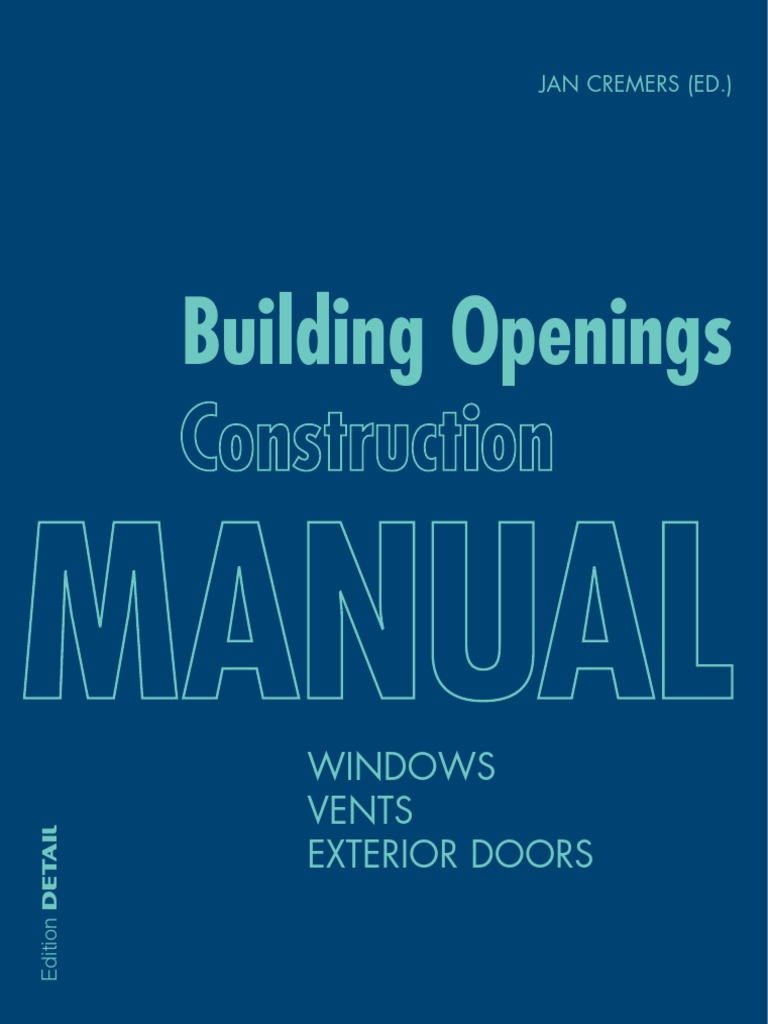 Building Openings Construction: Manual, PDF, Window