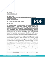 Carta de La Asociación de Productores de Energía Renovable A La Junta Fiscal