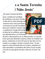 Oracion A Santa Teresita Del Niño Jesus