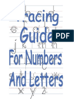 Printable Tracing Guide For Writing Numbers and Letters