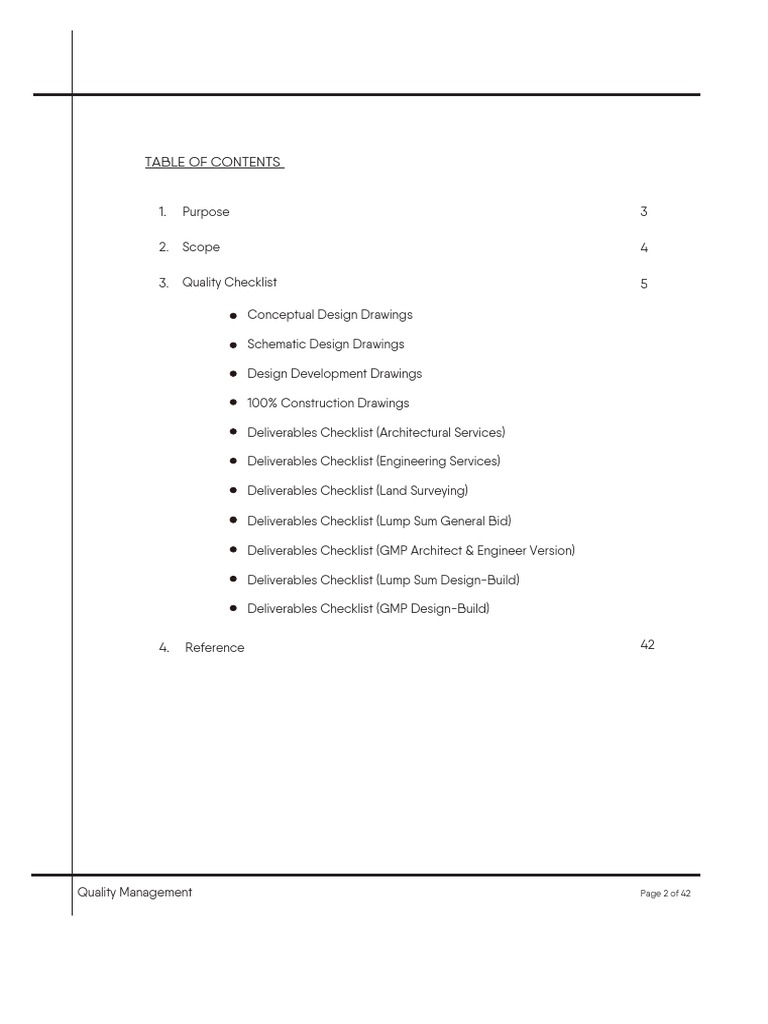 Construction Quality Assurance Checklist | PDF | Architect | Leadership ...