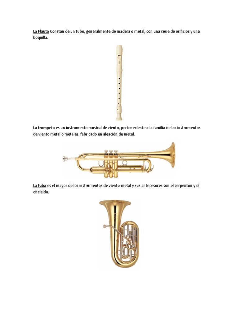 Instrumentos de Viento en la Orquesta | PDF | Instrumentos musicales ...