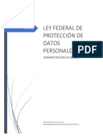 Resumen Ley Federal de Protección de Datos Personales