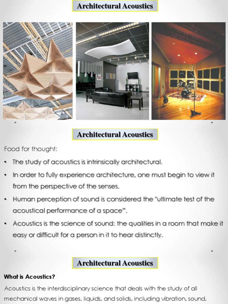 Architectural Acoustics Explained | PDF | Economic Sectors ...