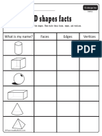 3D Shapes Review Kindergarten