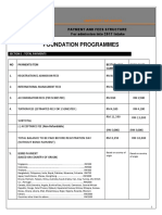 Foundation Programmes: Payment and Fees Structure For Admission Into 2017 Intake