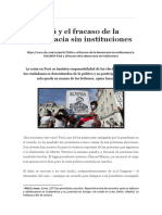 Perú y El Fracaso de La Democracia Sin Instituciones - RISCO, Isaac