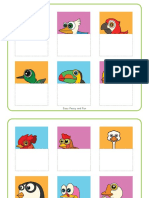 Birds Matching File Folder Game