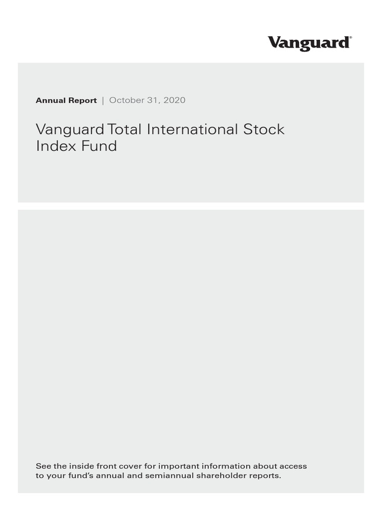 Vanguard Vxus Pdf Exchange Traded Fund Stock Market Index