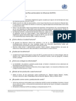 FAQs sobre la Influenza A(H1N1