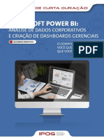 Microsoft Power Bi – Análise de Dados ... Dashboards Gerenciais. 32 Horas