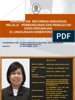 Percepatan Reformasi Birokrasi Melalui Pembangunan Dan Penguatan Agen Perubahan Di Lingkungan Kementerian Sosial