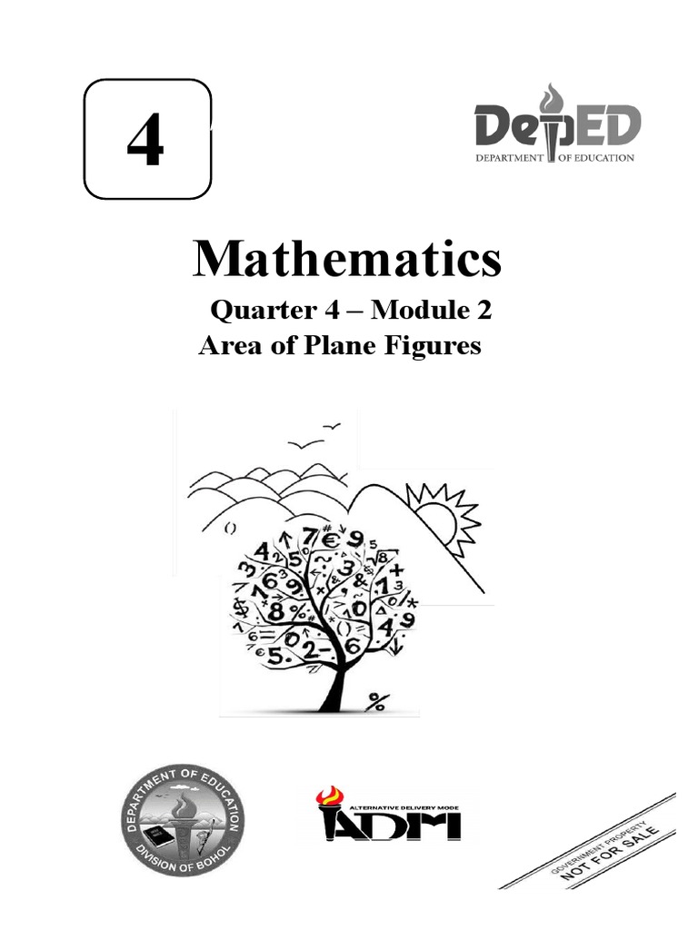 Mathematics: Quarter 4 - Module 2 Area of Plane Figures | PDF | Area ...