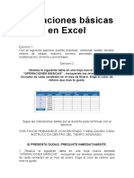 Operaciones Básicas en Excel