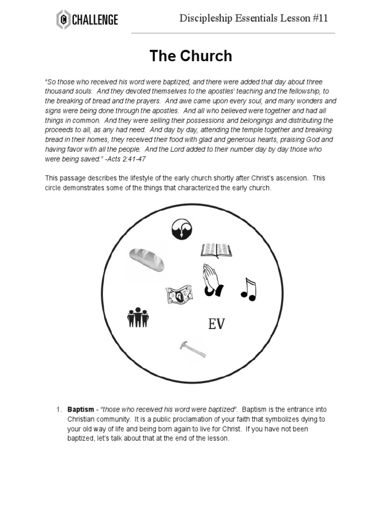The Church: Discipleship Essentials Lesson #11 | PDF | Eucharist ...
