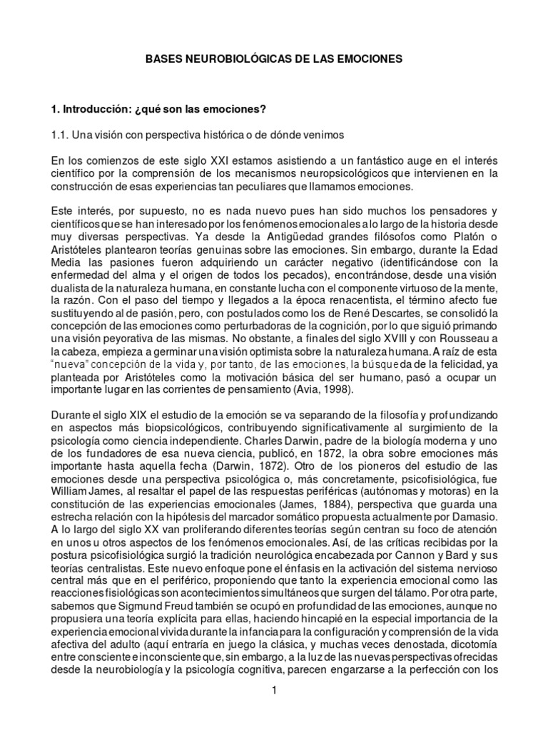Neurobiología de las emociones y decisiones | PDF | Amígdala | Las ...