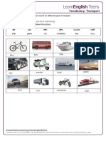 Vocabulary: Transport: 1. Check Your Vocabulary: Picture Matching