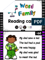 Word Family Reading Cards 2020 (COLOURED)