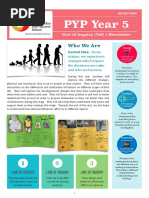 Pyp 5 Unit 1 21-22 Newsletter