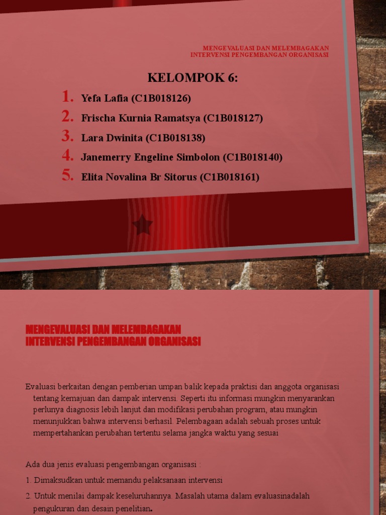 KELOMPOK 6 Perubahan & Pengembangan Organisasi | PDF