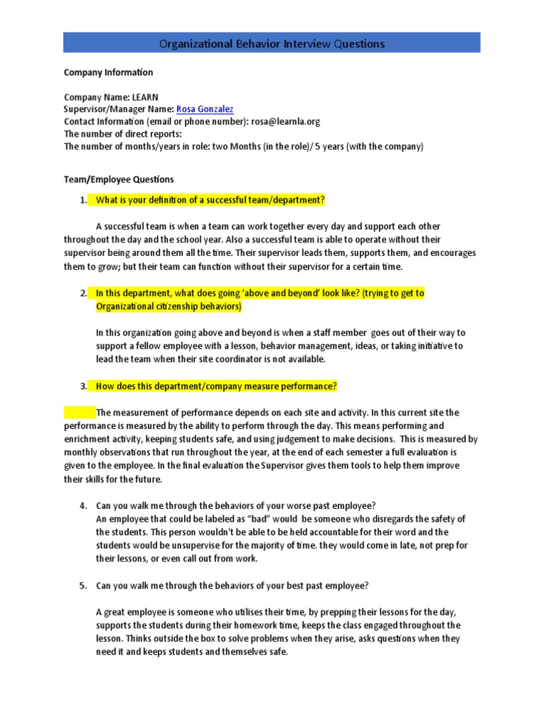 Staffing Coordinator Interview Insights | PDF | Employee Retention ...