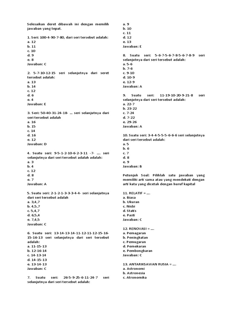 Psikotes Remaja | PDF