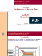 Fundamentos de Bases de Datos - Unidad IV - Normalización