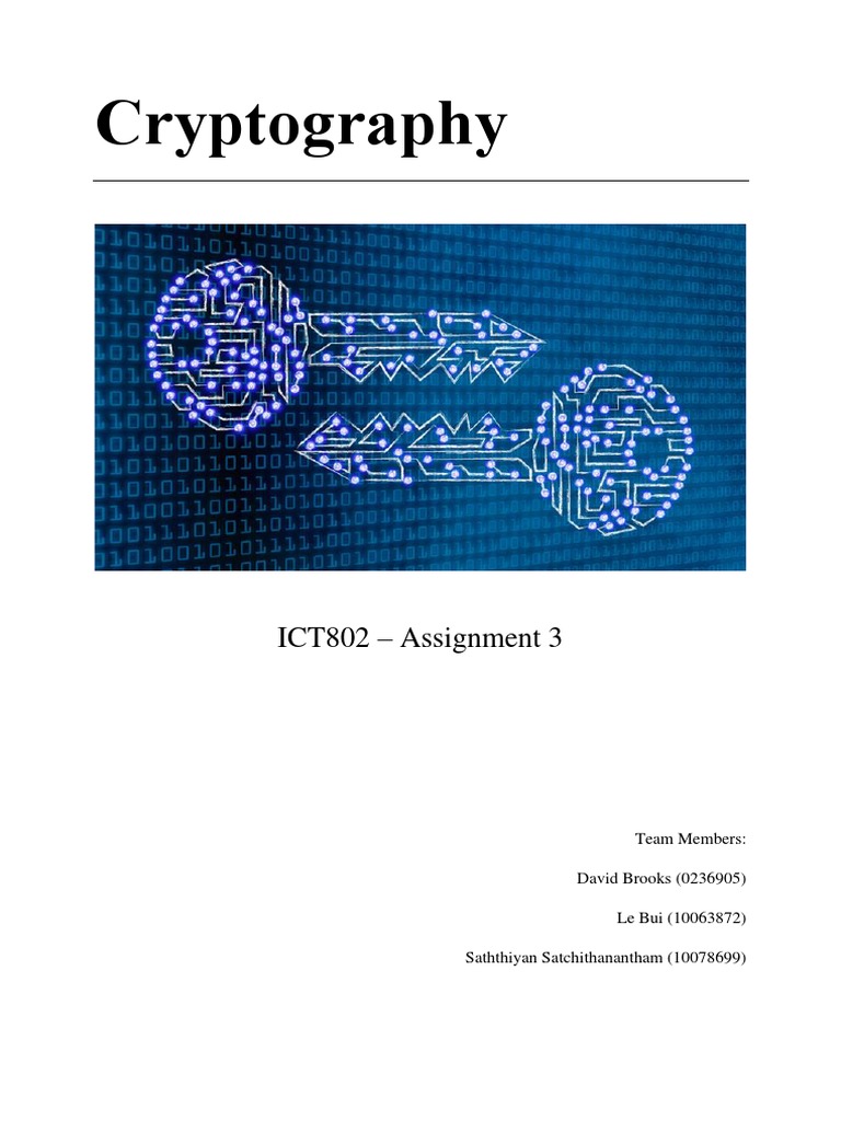 Cryptography: ICT802 - Assignment 3 | PDF | Cryptography | Public Key ...