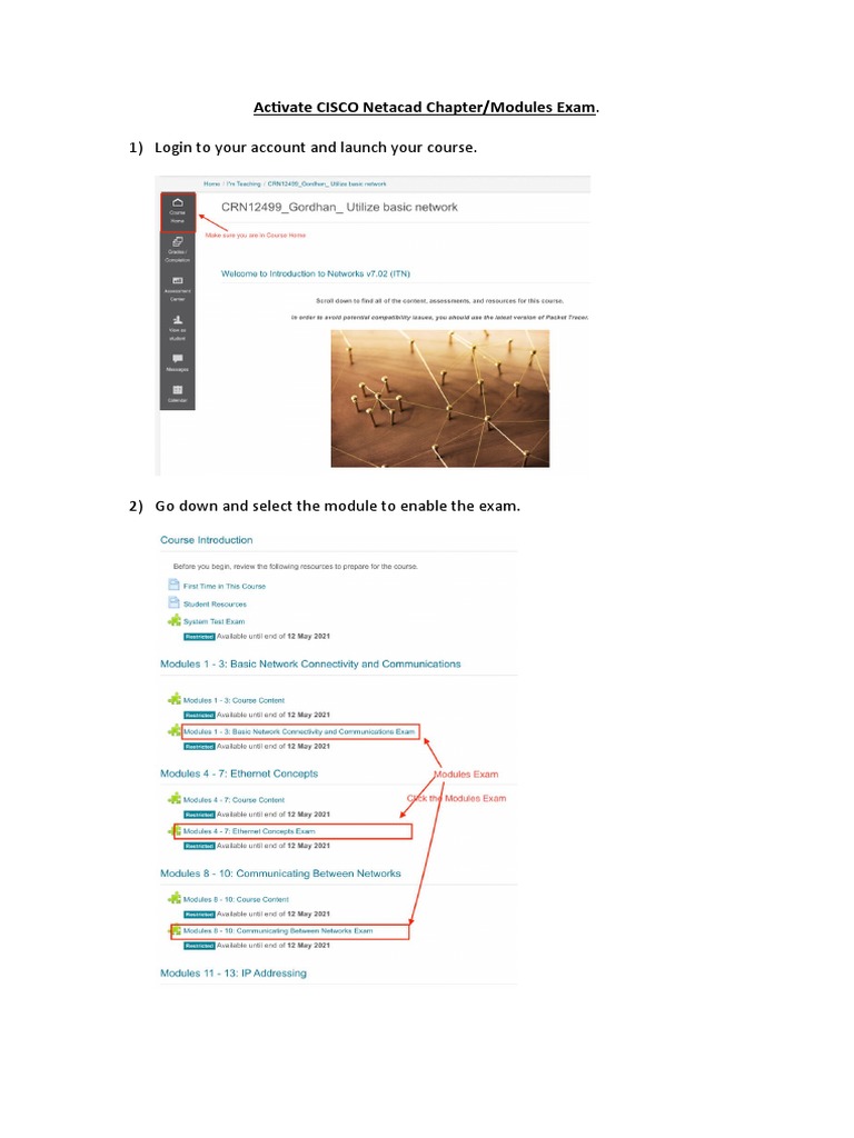 Netacad Exam Activation Guide | PDF