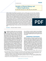 Basic Principles of Platelet Biology and Clinical Implications