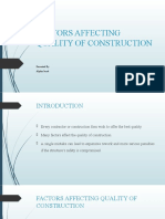 Factors Affecting Quality of Construction