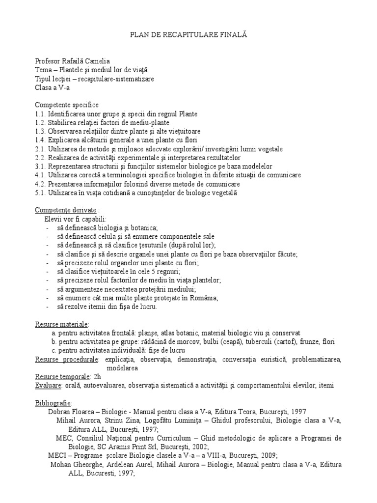 Recapitulare Finala 5 | PDF