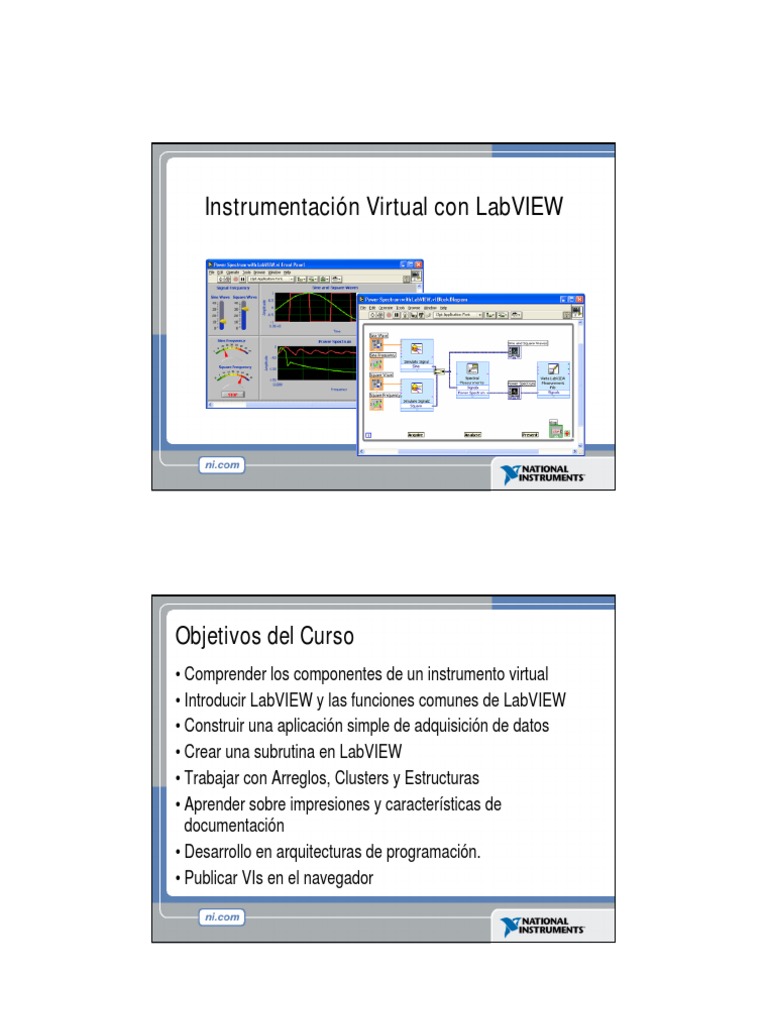 Curso de LabVIEW: Instrumentación Virtual | PDF | Adquisición de datos ...