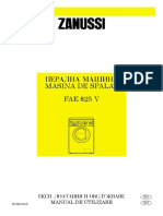 Manual utilizare Zanussi FAE 825 V