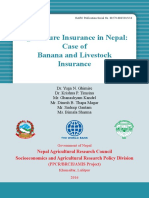 Agriculture Insurance in Nepal: Case of Banana and Livestock Insurance