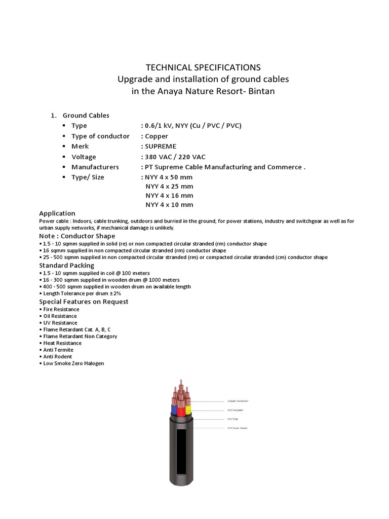 Technical Specifications Upgrade and Installation of Ground Cables in ...