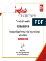 HDFC Ergo Certificate