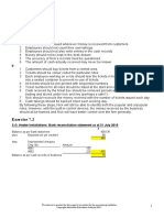 Exercise 7.1: S.O. Heater Installations: Bank Reconciliation Statement As at 31 July 2015