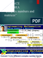 Advance Algebra "Complex Numbers and Matrices"