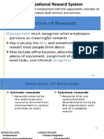 The Organizational Reward System