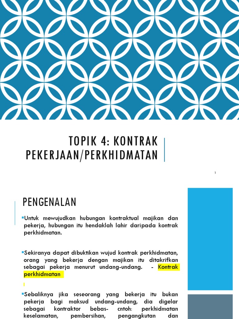 Kontrak Pekerjaan | PDF