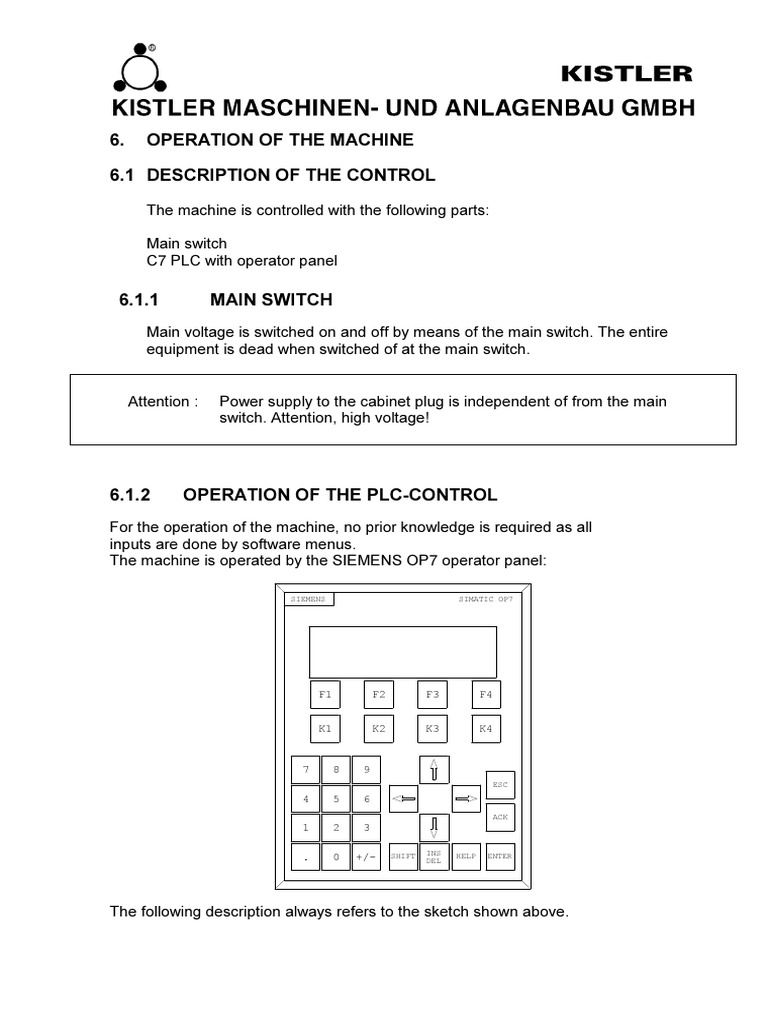 Siemens OP7 Control Manual Overview | PDF | Bearing (Mechanical ...