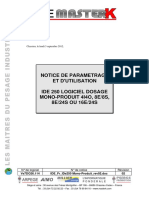 Notice Technique FR 02 Parametrage Utilisation IDe 250 Mono Produit