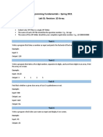 Programming Fundamentals - Spring 2021 Lab 01: Revision: 1D Array