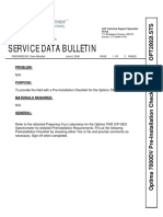 Service Data Bulletin: Problem